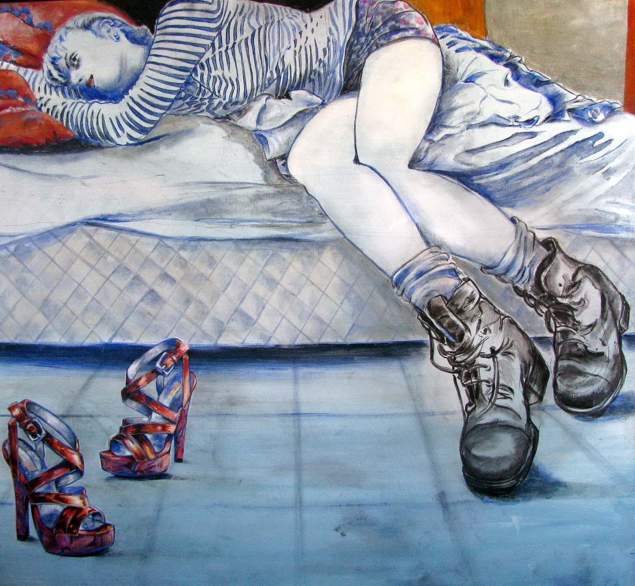 New Shoes 80x90cm Oil on canvas 1
